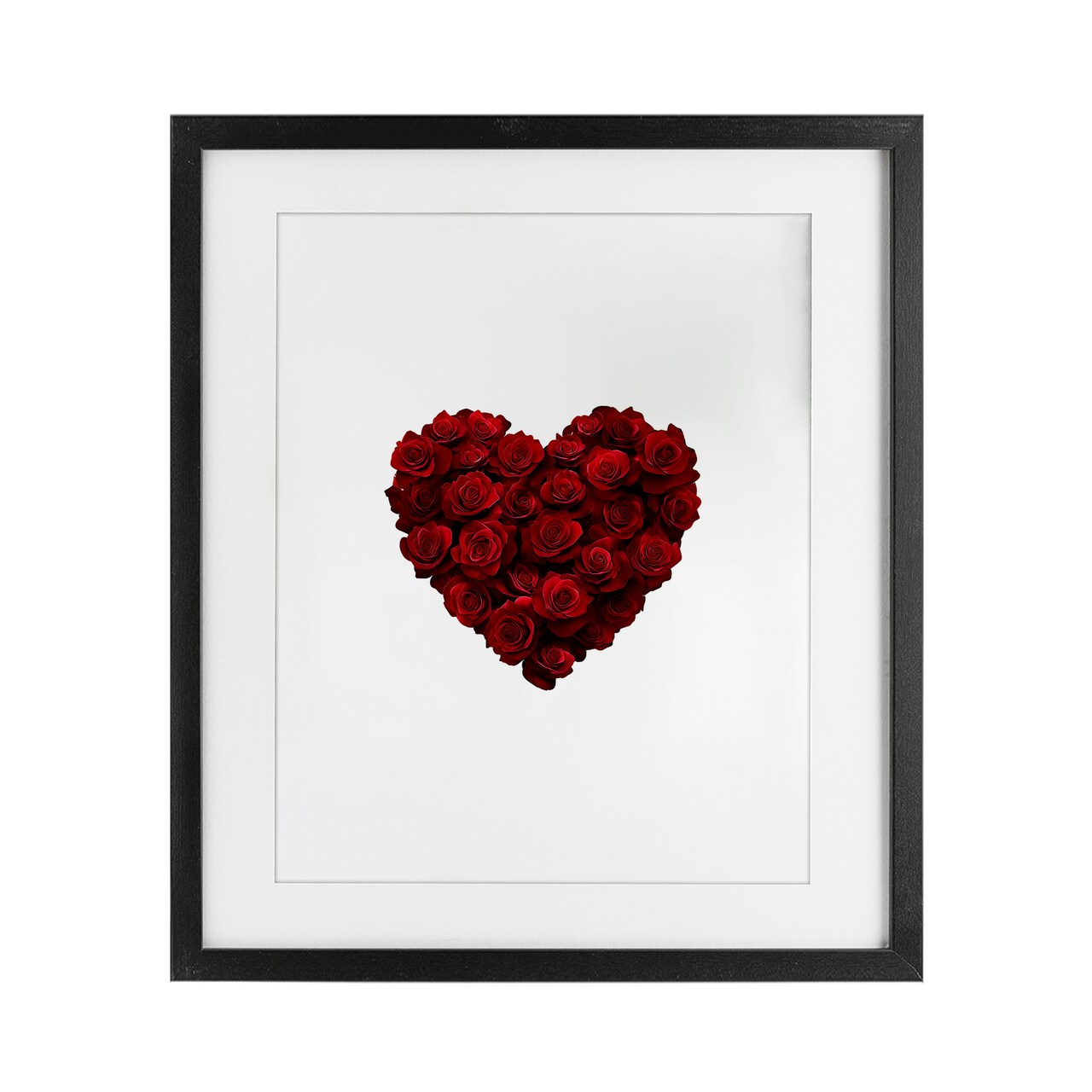 Stupell Industries Heart of Roses Bouquet Framed Print Under Glass, design by Christine Simpson Art